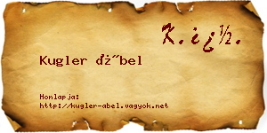 Kugler Ábel névjegykártya