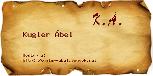 Kugler Ábel névjegykártya